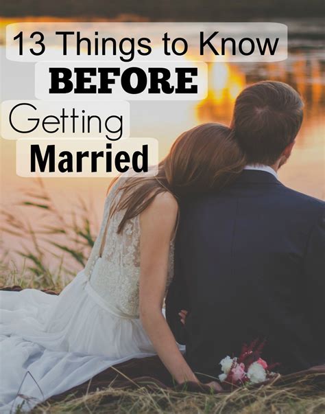 13 Things To Know Before Getting Married Getting Married Love And