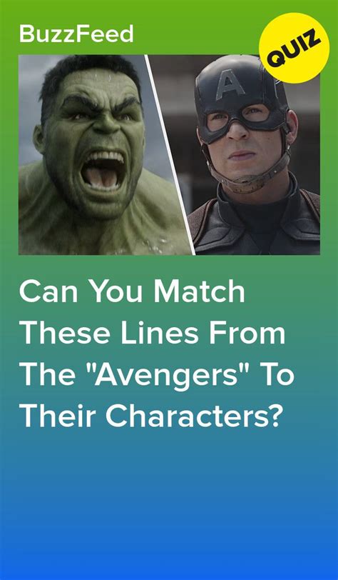 Can You Match These Lines From The Avengers To Their Characters