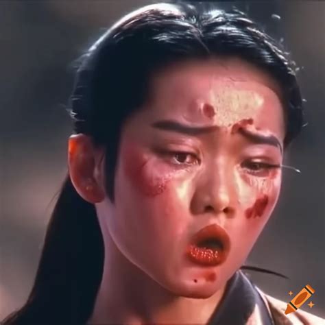 Asian Martial Arts Fighter With A Dizzy Expression In An S Movie On Craiyon