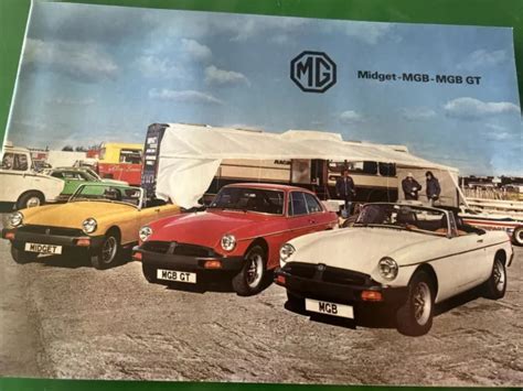 Mg Midget Mgb And Gt Original Car Sales Brochure Collectable Picclick Uk