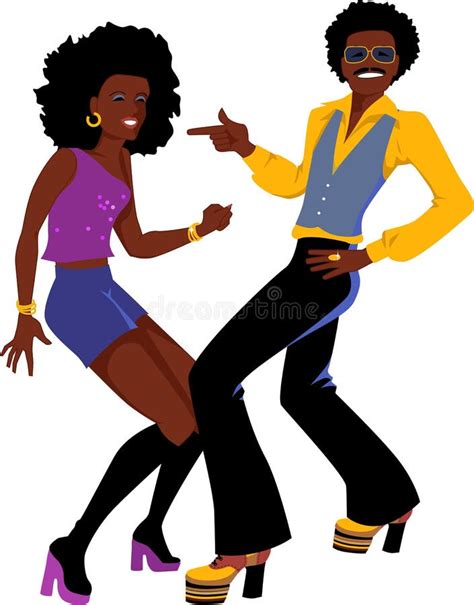 Disco Dancers Isolated Stock Vector Illustration Of Vector 48944233