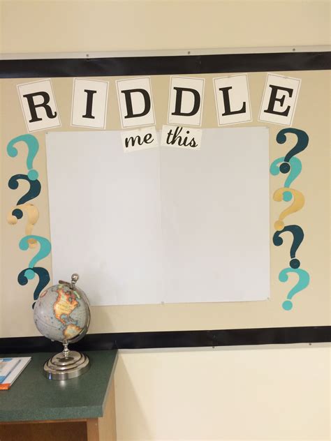 Riddle Board Math Classroom Riddles Home Decor Decals Board Puzzle