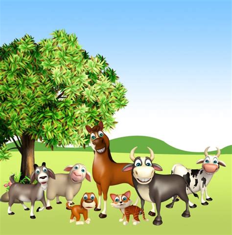 Group Of Farm Animal — Stock Photo © Visible3dscience 102439206