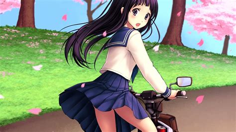 Wallpaper Anime Girls Black Hair Hyouka Chitanda Eru Screenshot 1920x1080 Zielfox