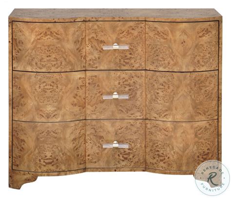 Plymouth Dark Burl Wood 3 Drawers Chest From Worlds Away Coleman Furniture