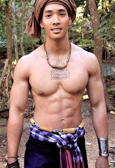 Thai Muscle Actor Denkhun Ngamnet Google Search Tribal Men Asian Men Muscle