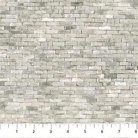 Naturescapes Basics Brick Wall Gray 25504 92 By Northcott 100 Cotton