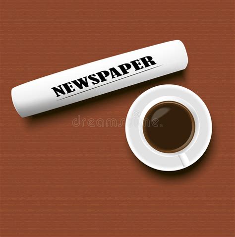Coffee Newspaper And Glasses Stock Vector Illustration Of Office