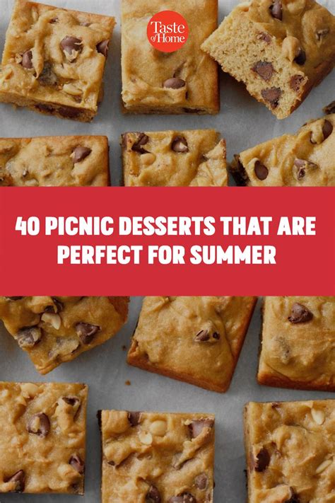 These 40 Dessert Recipes Are Perfect For Your Summer Picnic Picnic Desserts Barbecue Desserts