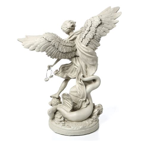 The archangel michael is one of the named angels in the abrahamic tradition, and is ranked as the the archangel michael calmly nods his head, slowly takes the cigarette out of his mouth and flicks it. Design Toscano St. Michael the Archangel Gallery Statue ...