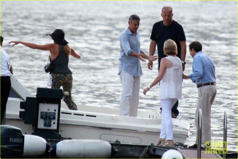 George Clooney And Stacy Keibler Lake Como Boat Ride Photo 2699271