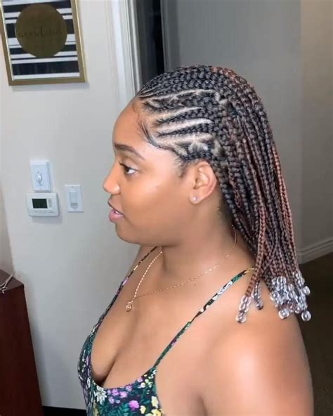 cornrows with beads [video] in 2020 cornrows with beads braids for black hair braided hairstyles