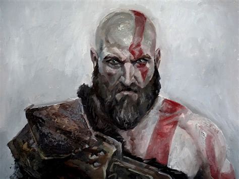 I Painted Kratos From God Of War Rpainting