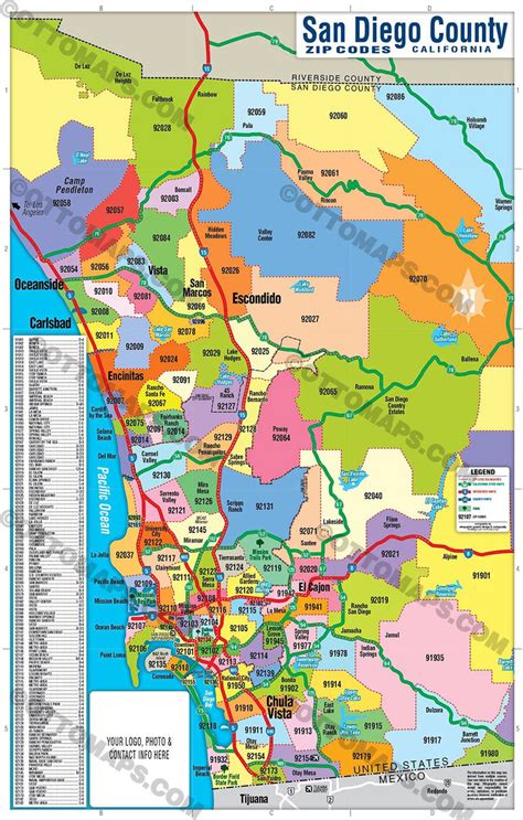 Printable San Diego Zip Code Map Printable Word Searches