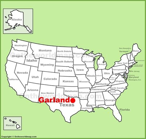 Garland Location On The Us Map