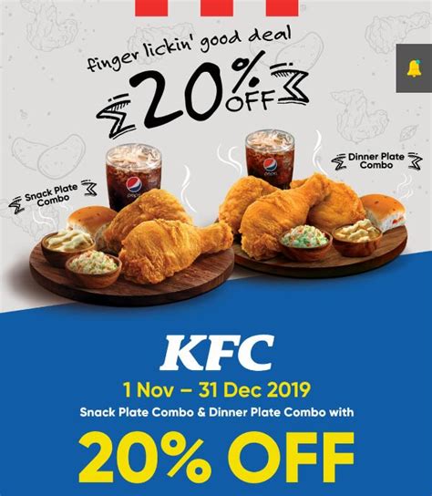 Not valid with ongoing promotions, discounts, or vouchers. Touch 'n Go eWallet: KFC 20% Promotion - mypromo.my