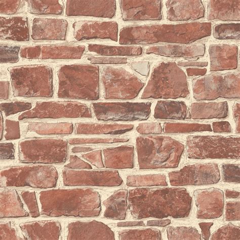 Red Brick Effect Wallpaper Suitable For Any Room Feature Wall New Ebay