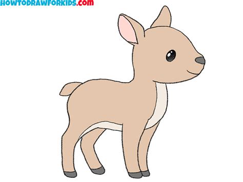 How To Draw An Easy Deer Easy Drawing Tutorial For Kids