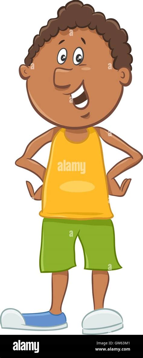 African American Boy Stock Vector Images Alamy