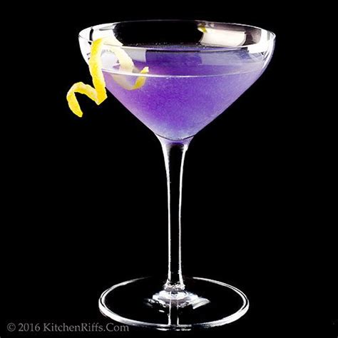 The Blue Moon Cocktail Blue Moon Cocktail Creme De Violette Purple Signature Drinks