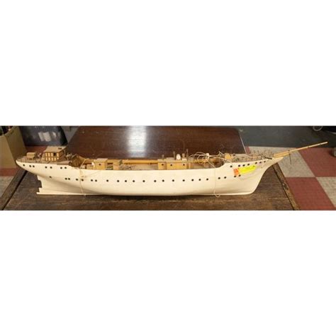 Wooden Hand Built Ship Hull Model