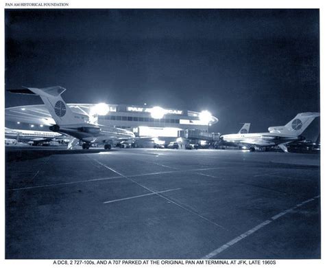 Late 1960s Photo Of Pan Ams Worldport At Jfk A Dc 8 Two 727s And A
