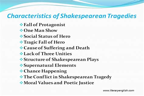 Characteristics Of Shakespearean Tragedy Literary English