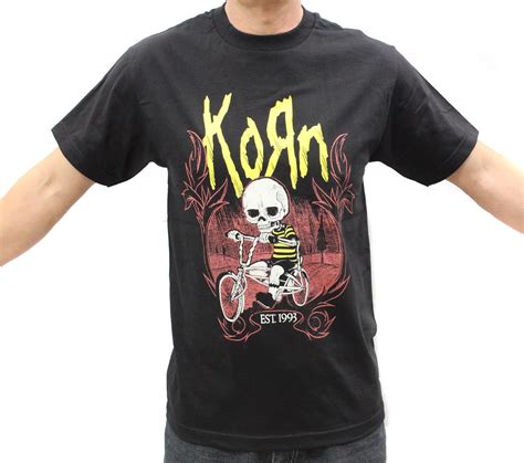 Korn Nu Metal Band Embroidered Graphic T Shirts Summer Short Sleeves Cotton T Shirt Fashion 2017