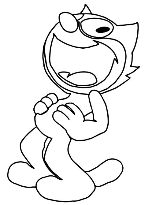 Felix The Cat Laughing Coloring Pages Kids Play Color