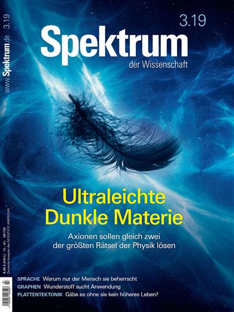 Ultraleichte Dunkle Materie Spektrum Der Wissenschaft 32019 Spektrum Der Wissenschaft