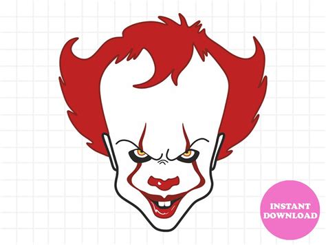 Pennywise Svg Layered Item It Penny Wise Clipart Cricut Etsy Ireland
