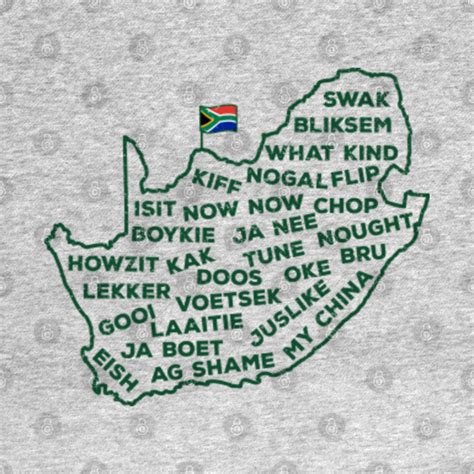 South Africa Slang Words South African Flag Map Safari Animals Kids