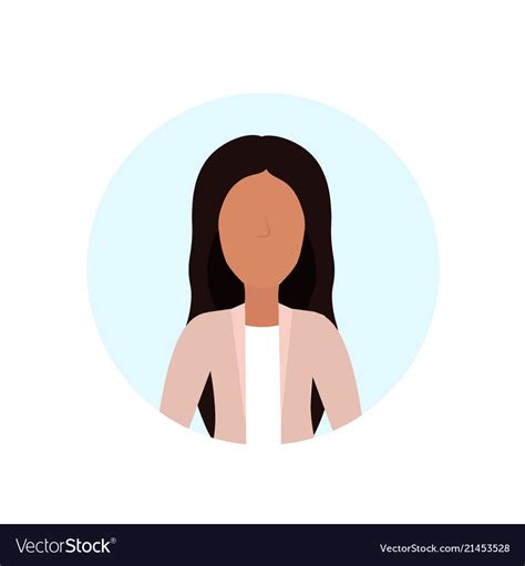 Woman Avatar Isolated Faceless Female Cartoon Vector Image