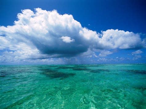 Blue Sky Clear Water Oceans Wallpaper