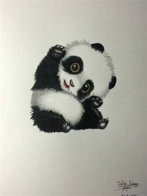 A panda looks like a bear with a black and white color. Panda bear Quarto | Panda art, Cute panda drawing, Panda ...
