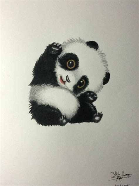 Drawing panda for kids with with color pencils through our step by step tutorial with video. Panda bear | Desenhos de animais fofos, Tatuagem de panda ...