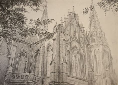 Pin by Christine Zhang on Drawings | Architecture sketch, Gothic