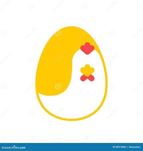 Logotipo Del Pollo Y Del Huevo Para La Producción De Los Huevos Emblema