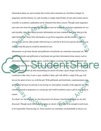 Sex Education Sex And Sexuality Essay Example Topics And Well Written Essays 1000 Words 2