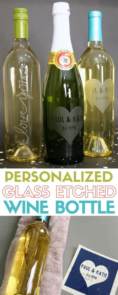 How To Make A Personalized Etched Glass Wine Bottle The Crafty Blog Stalker