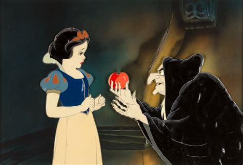 Snow White And The Seven Dwarfs Old Hag And Snow White Production Cel