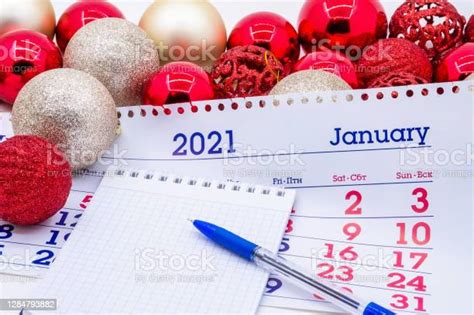 Planning For The Next Year Calendar And New Year Christmas Toys And