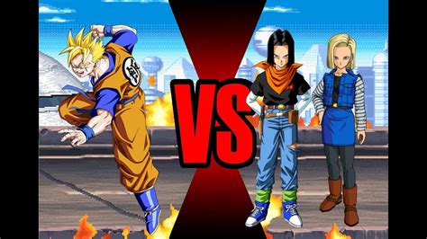 Future Gohan Vs Androids 17 And 18 Mugen Battle Youtube
