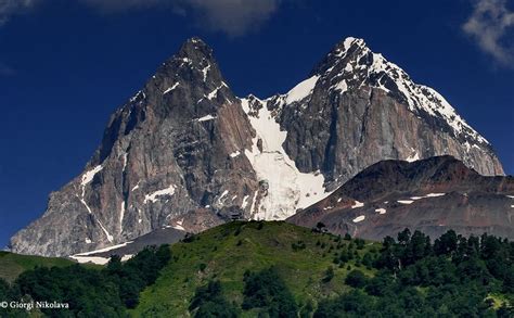 Mesmerizing View Of Ushba Mount Captured In Georgias Svaneti Region