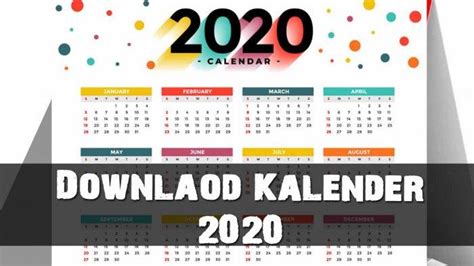 Link Download Kalender 2020 Indonesia Format Pdf  Png Kualitas Hd