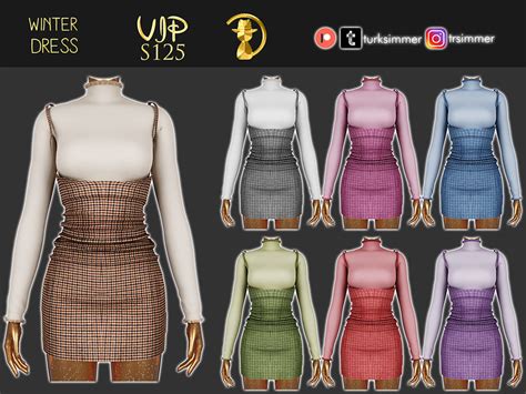The Sims Resource Patreon Early Access Winter Dress S125