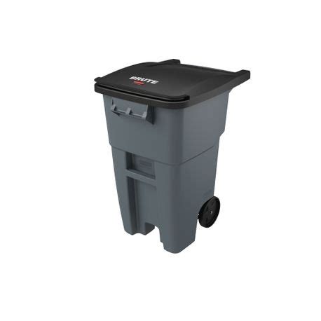 Rubbermaid Commercial® Brute® Gray 50 Gallon Roll Out Trash Can With