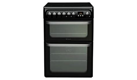 Buy Hotpoint Hue61ks 60cm Double Oven Electric Cooker Black