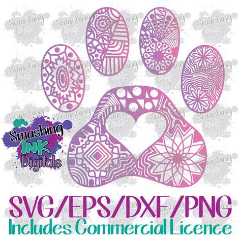 Paw Print Mandala - SVG Cutting File – Smashing Ink Vinyl