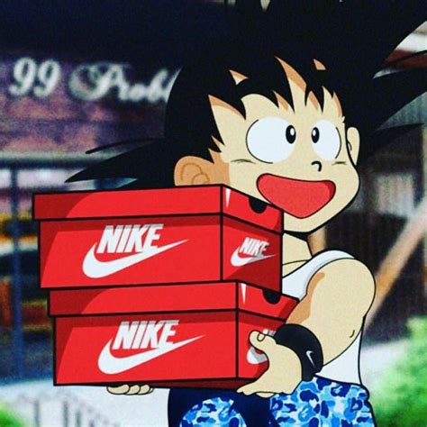 Dragon ball z anime nike air force 1. マンスール on Instagram: "When Goku make shopping at nike store ...